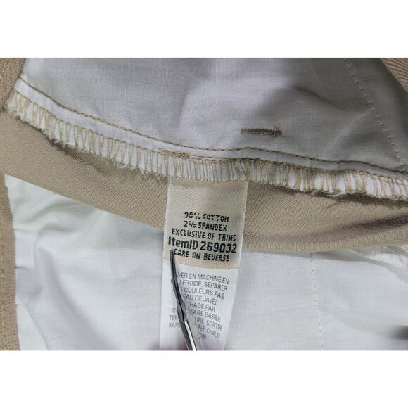 LL Bean Pants Womens Size 10 Tall Pull on Beige Classic Fit Khaki Chino Stretch - Picture 6 of 12